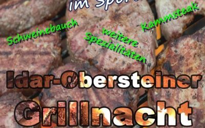 “Meat and Greet” im Sportheim: Idar-Obersteiner Grillnacht am 10.9.2022 – Jetzt anmelden!