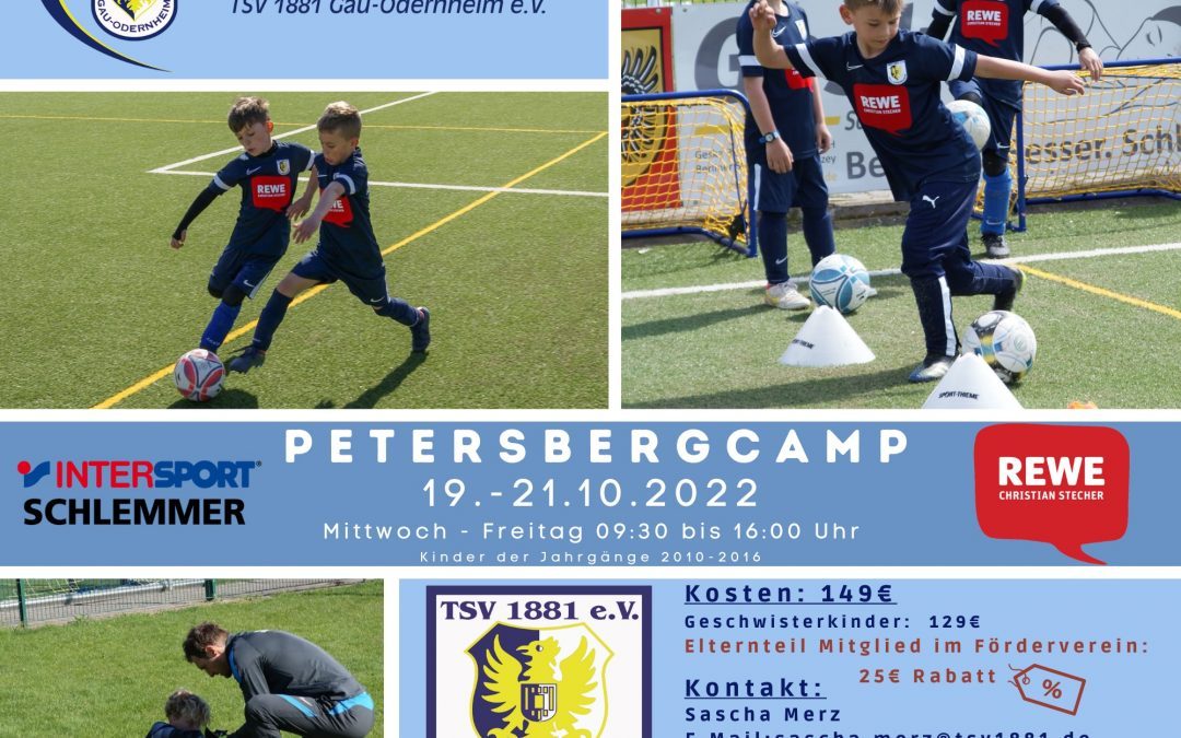 TSV plant weiteres Petersbergcamp in den Herbstferien 2022 – Anmeldungen ab sofort möglich!