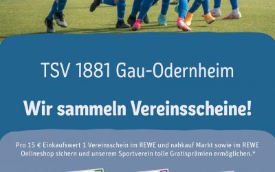 „Scheine für Vereine“: Macht mit und unterstützt den TSV!