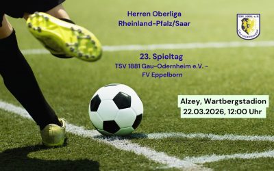 23. Spieltag Oberliga Rheinland-Pfalz/Saar: Alles geben für die nächsten Punkte!