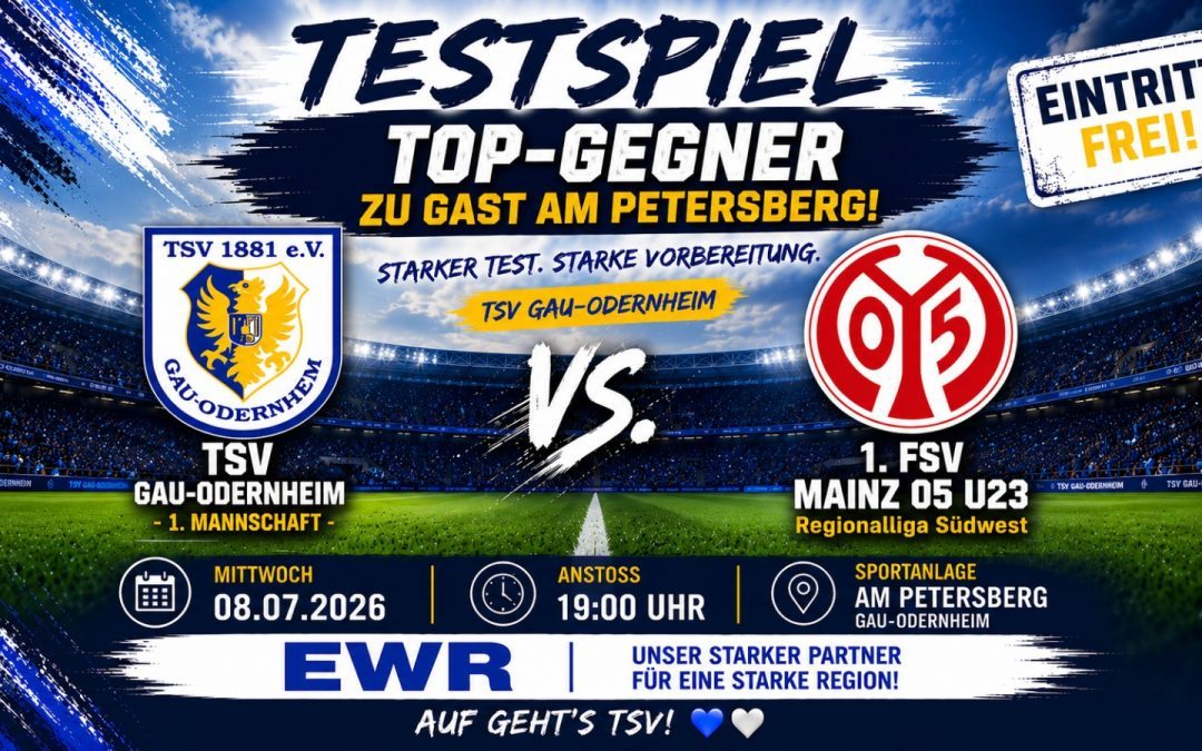 Jetzt aber! TSV empfängt am 08. Juli die U23 des 1. FSV Mainz 05