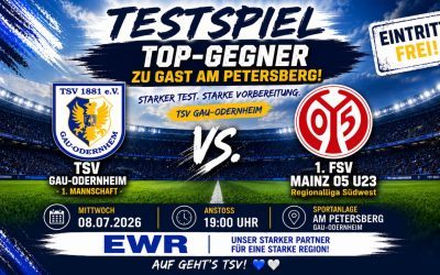 Jetzt aber! TSV empfängt am 08. Juli die U23 des 1. FSV Mainz 05