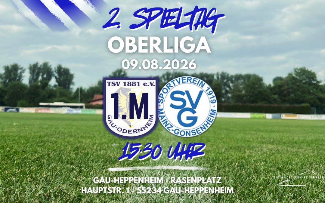2. Spieltag Oberliga Herren Rheinland-Pfalz/Saar: Erstes Heimspiel der Saison – TSV empfängt den SV Gonsenheim