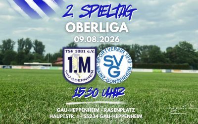 2. Spieltag Oberliga Herren Rheinland-Pfalz/Saar: Erstes Heimspiel der Saison – TSV empfängt den SV Gonsenheim